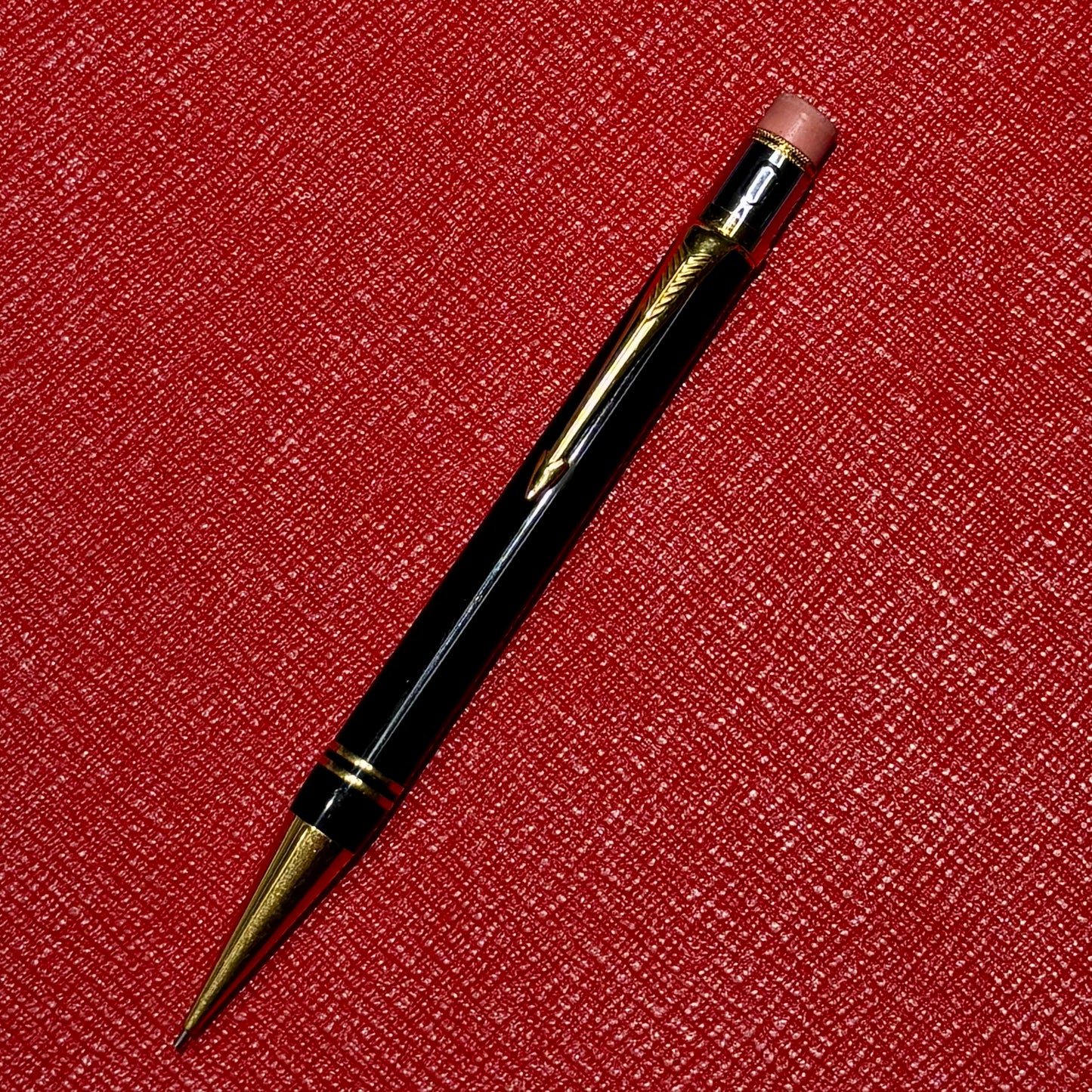 Parker Duofold Mechanical Pencil — Black/Gold, Made in UK, IE Date Code