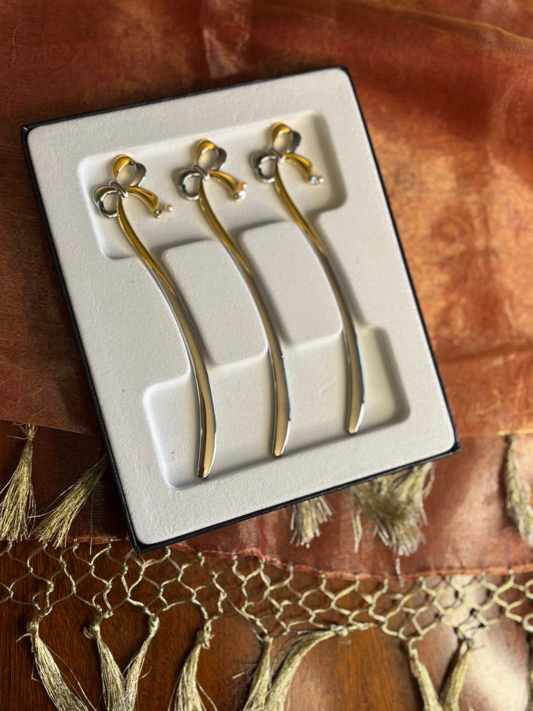 MIKIMOTO Pearl Swizzle Sticks — Expo 2005 Commemorative Set | Cultured Pearl Cocktail Stirrers | Boxed