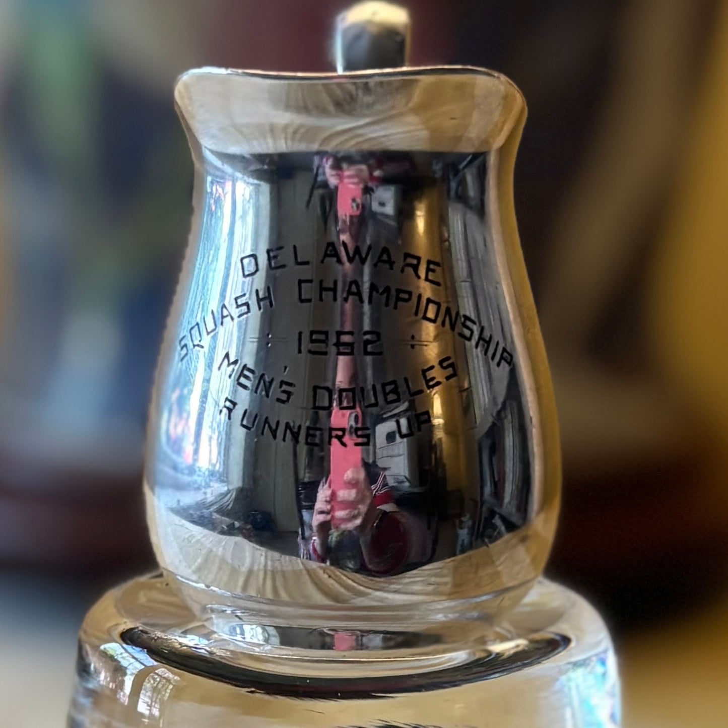Vintage Reed & Barton Silverplate Squash Trophy Creamer | Delaware Championship 1962