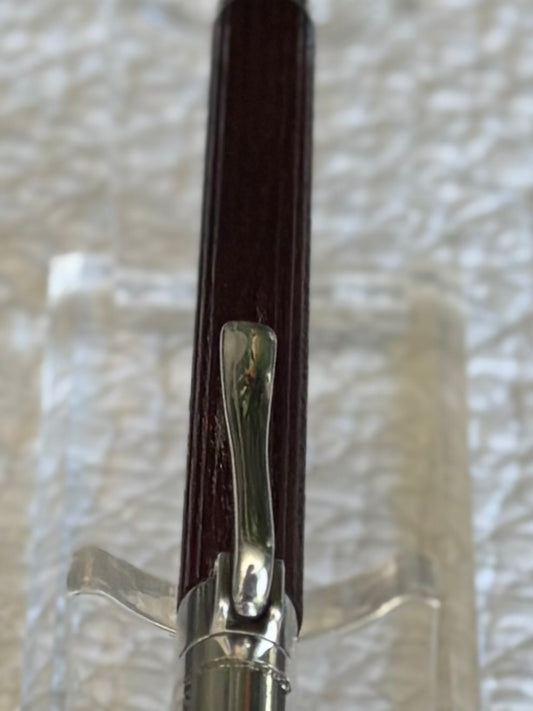 Faber-Castell Wood Ballpoint Pen | Dark Wood Barrel with Chrome Trim | German Design Writing Instrument