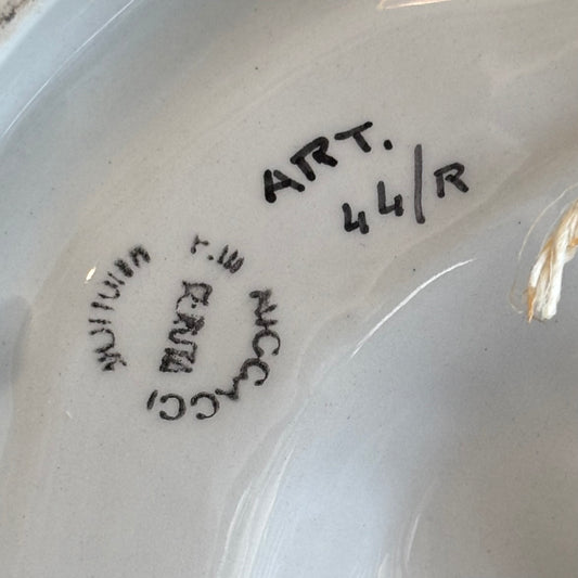 Vintage Niccacci Deruta Italian Wall Plaque | St. Francis Relief with Fruit Garland