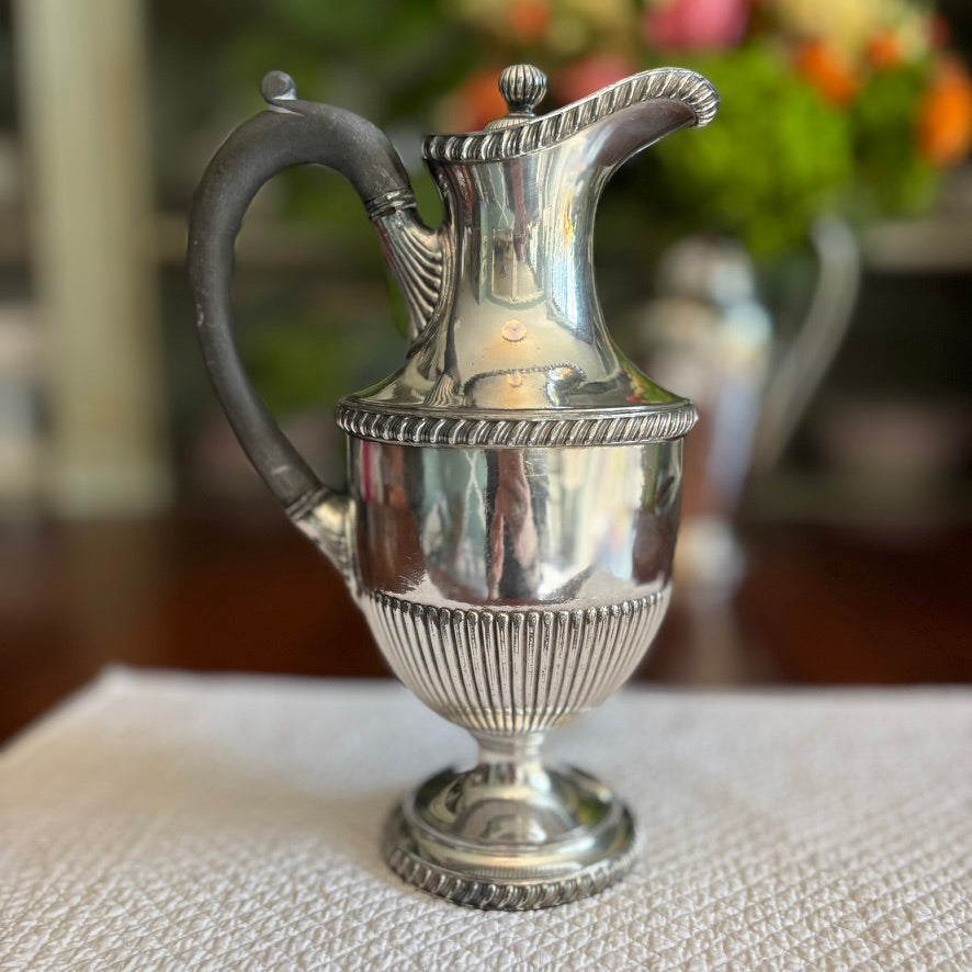Victorian Silverplate Coffee Pot | EPBS Electroplated Britannia Silver | Classical Ewer Form
