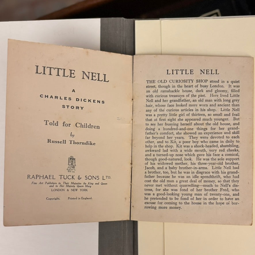Raphael Tuck Dickens Miniature Book Set | Oliver Twist, A Tale of Two Cities & Little Nell | c. 1924
