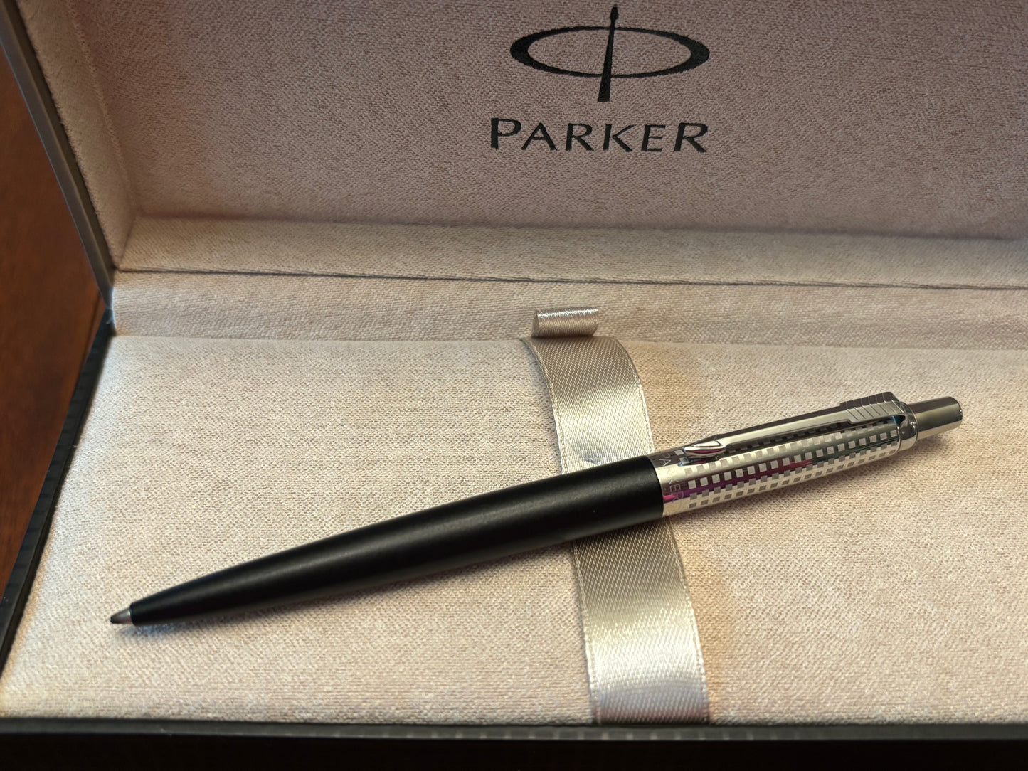 Parker Jotter Black & Stainless Steel Ballpoint Pen | New Old Stock in Box