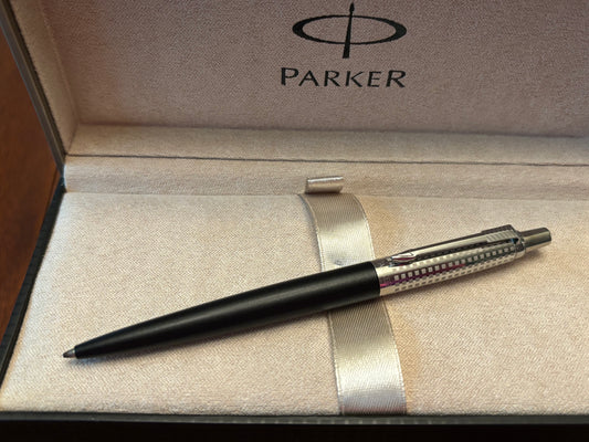 Parker Jotter Black & Stainless Steel Ballpoint Pen | New Old Stock in Box