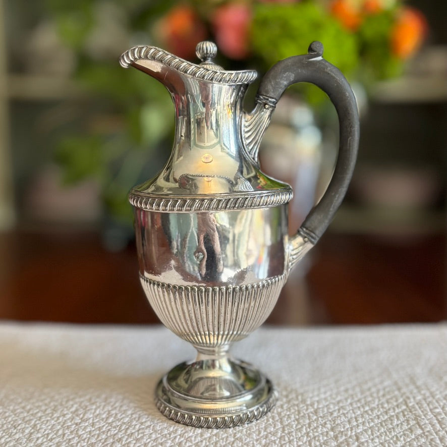 Victorian Silverplate Coffee Pot | EPBS Electroplated Britannia Silver | Classical Ewer Form