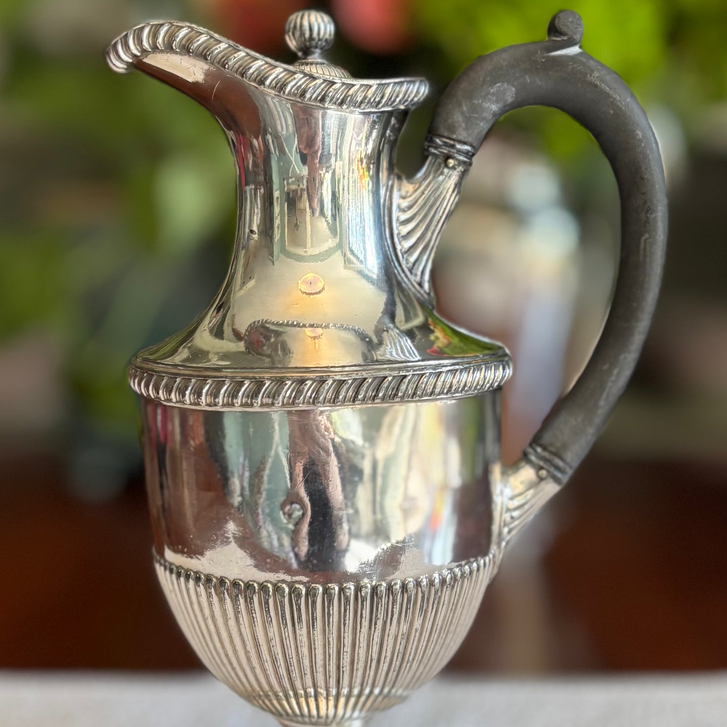 Victorian Silverplate Coffee Pot | EPBS Electroplated Britannia Silver | Classical Ewer Form