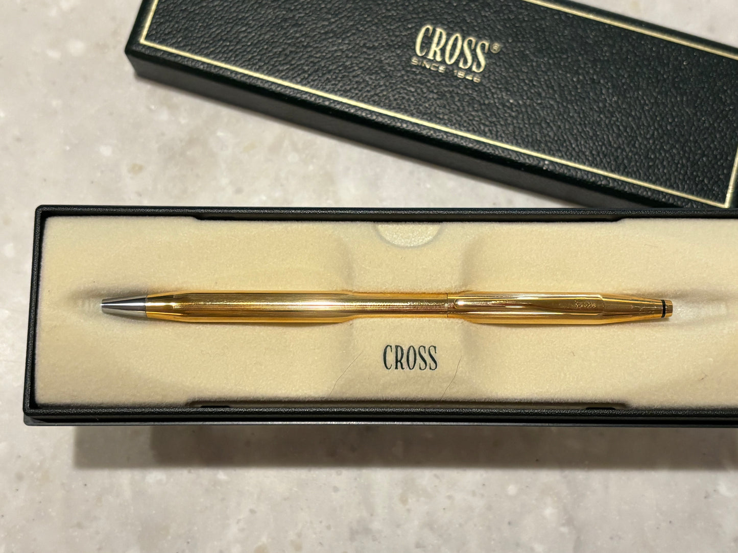 Vintage A.T. Cross Classic Century Ballpoint Pen | 1/20 18KT Gold Filled | New in Box | Made in USA