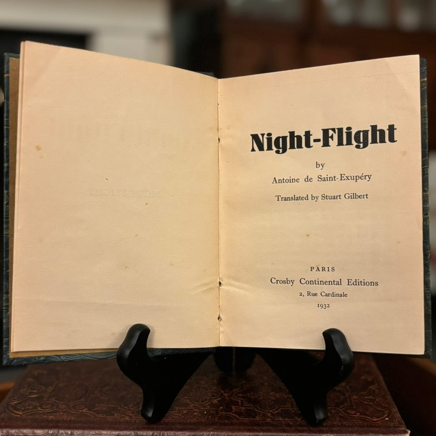Vintage 1932 Night Flight by Antoine de Saint-Exupéry | Early English Paris Edition | Rebound Literary Classic