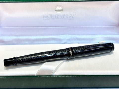 Monteverde Invincia Carbon Fiber Fountain Pen New in Box c. 2016