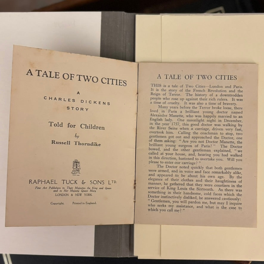 Raphael Tuck Dickens Miniature Book Set | Oliver Twist, A Tale of Two Cities & Little Nell | c. 1924