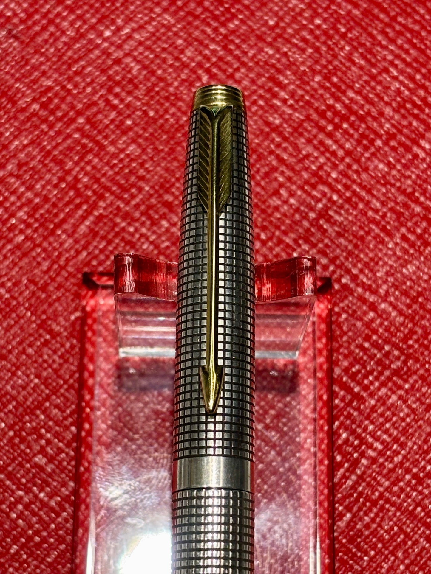 Vintage Parker 75 Ciselé Sterling Silver Rollerball Pen | USA Made | Gold Trim