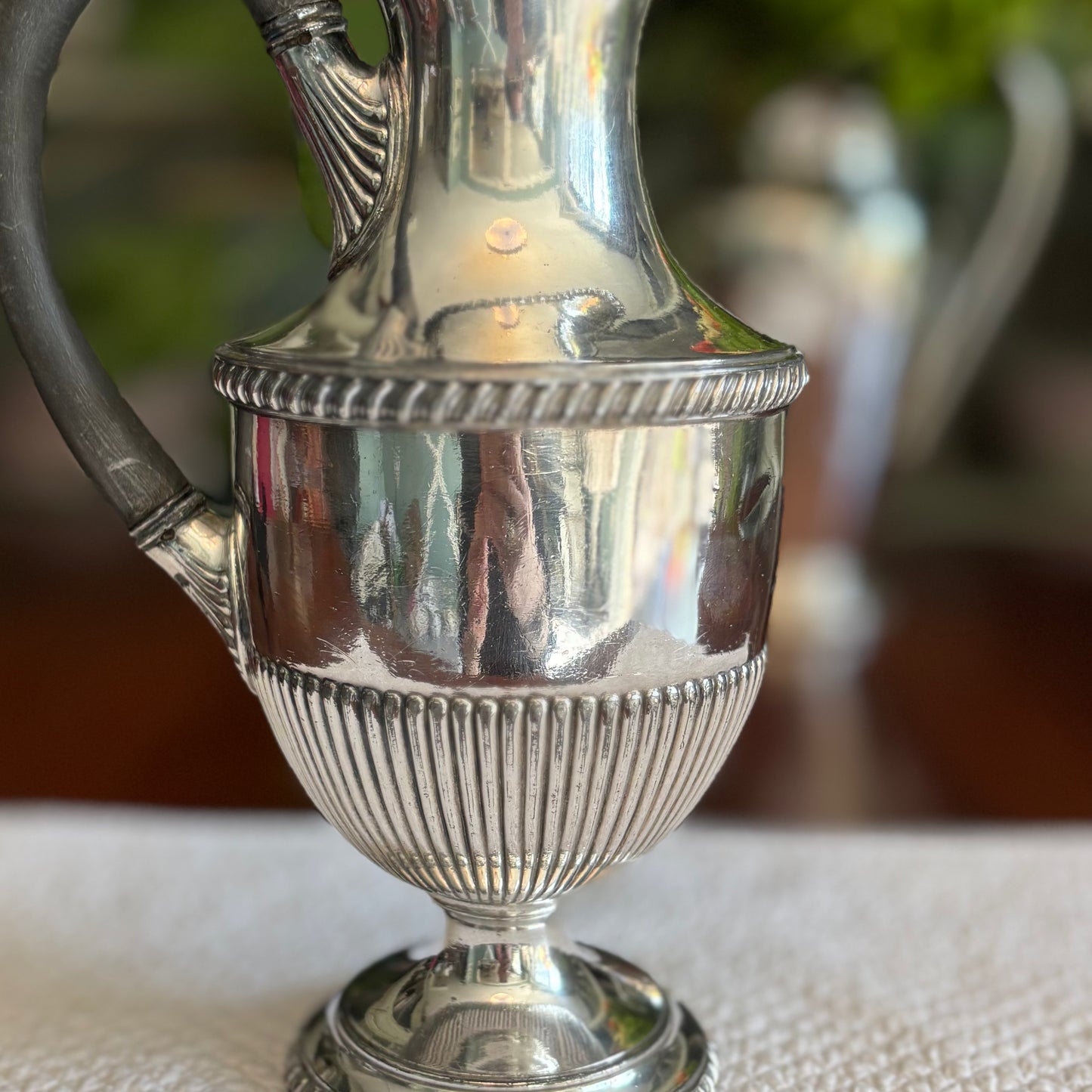 Victorian Silverplate Coffee Pot | EPBS Electroplated Britannia Silver | Classical Ewer Form