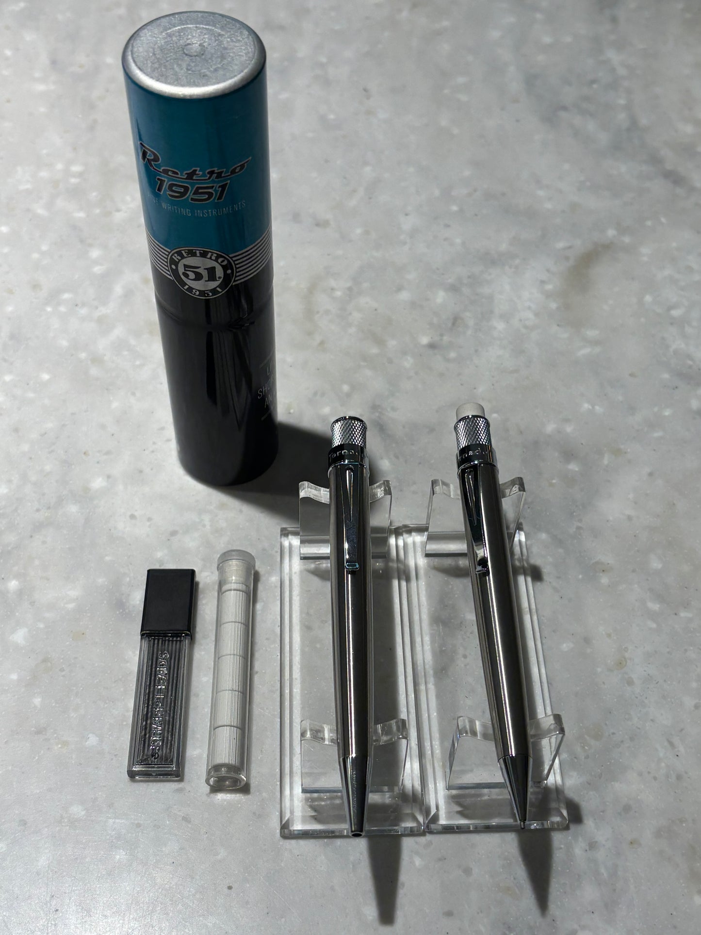Retro 51 Tornado Stainless Gift Set | Rollerball Pen & 1.15mm Pencil | New Old Stock