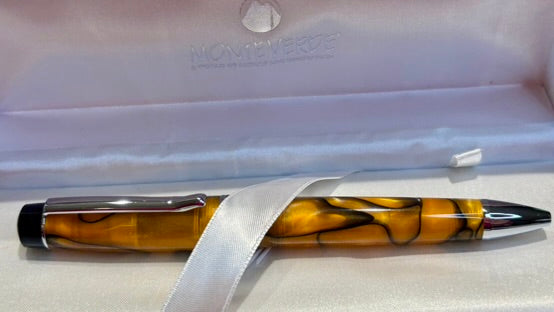 Monteverde Prima Ballpoint Pen | Tiger Eye Acrylic Resin | New Old Stock in Box