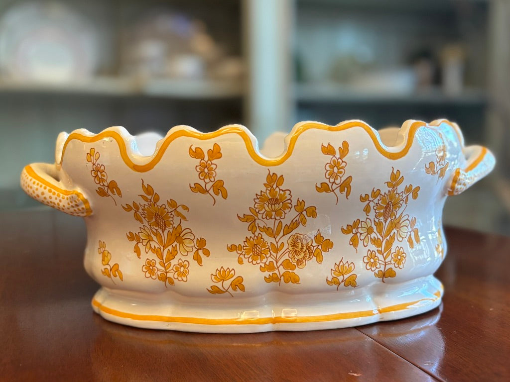 Vintage French Hand-Painted Jardinière for Tiffany & Co. | c. 1980s