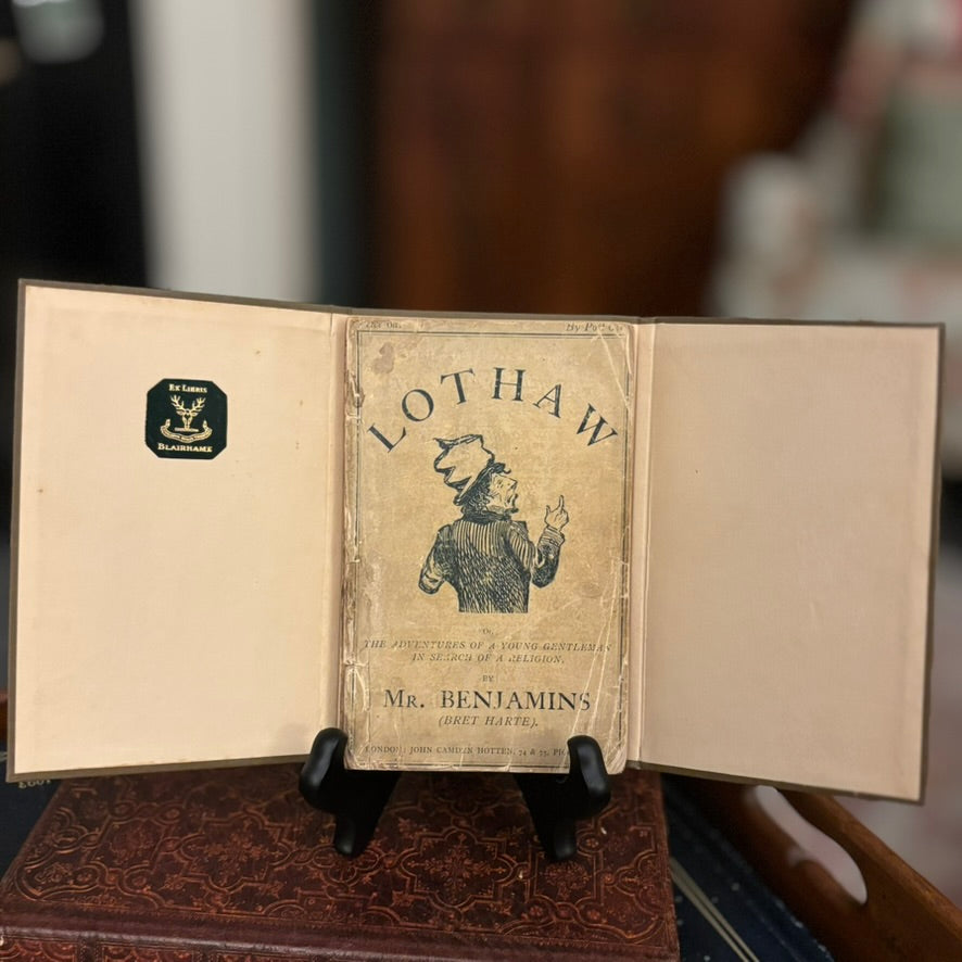 Antique 1871 Bret Harte Lothaw | John Camden Hotten London | Victorian Paperbound Satire Booklet