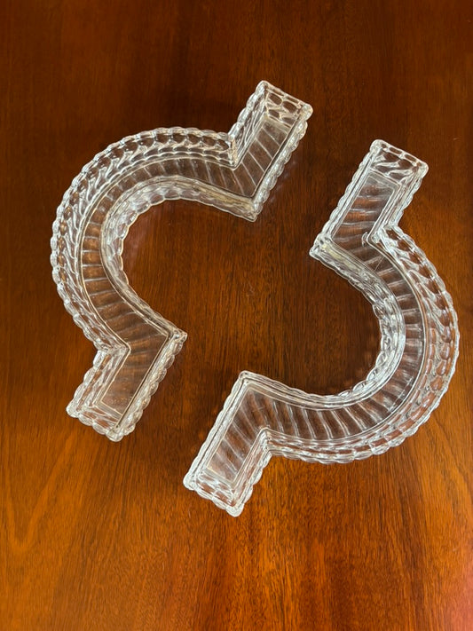Baccarat France Art Deco Crystal Surtout de Table Centerpiece Elements – Pair, c. 1930 (Early 20th Century Design)