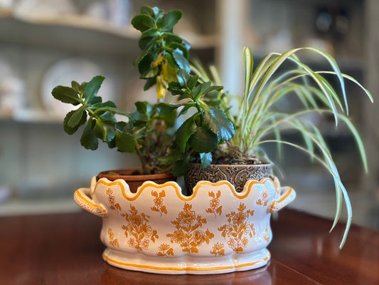 Vintage French Hand-Painted Jardinière for Tiffany & Co. | c. 1980s