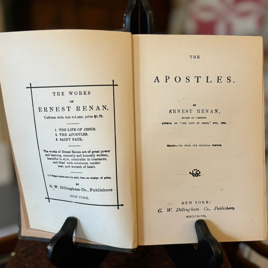 Ernest Renan The Apostles | 1897 Edition | Origins of Christianity Vol. II | Antique Religious History Book