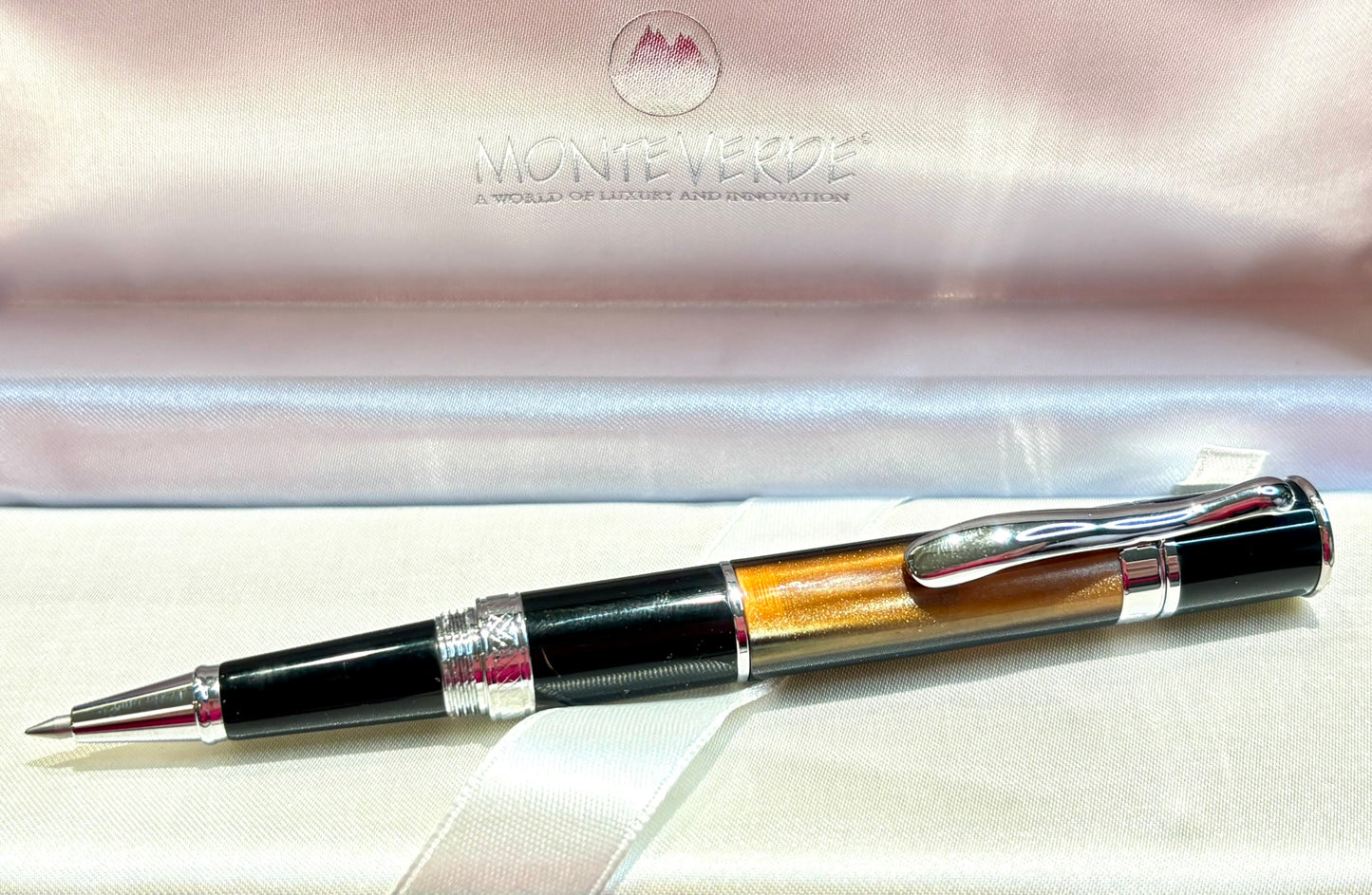 Monteverde Mini Jewelria Stripe Brown Rollerball Pen | New Old Stock in Box