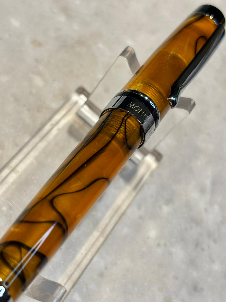 Monteverde Prima Ballpoint Pen | Tiger Eye Acrylic Resin | New Old Stock in Box
