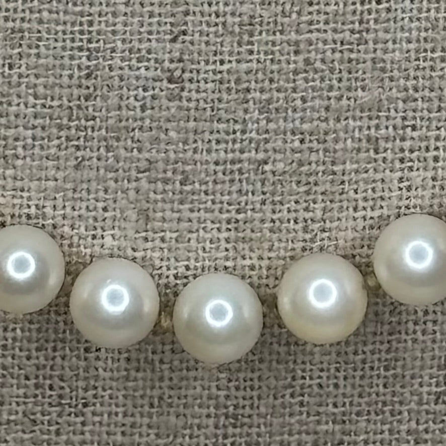 Vintage Honora Akoya Cultured Pearl Necklace 18" 5mm 14K Gold Clasp