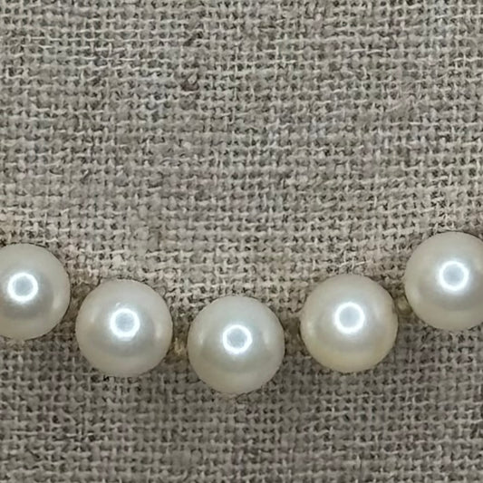 Vintage Honora Akoya Cultured Pearl Necklace 18" 5mm 14K Gold Clasp