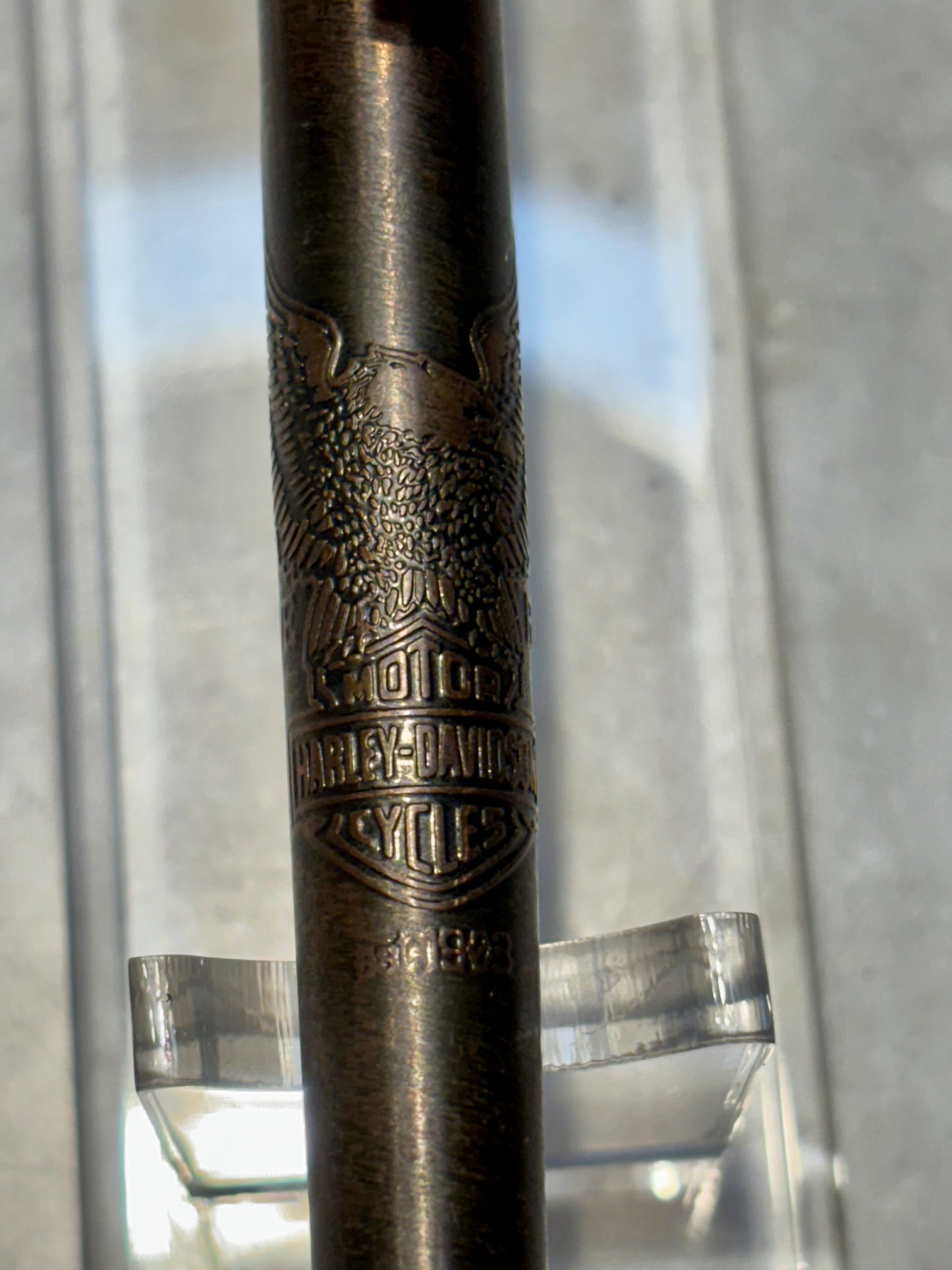 Retro 51 Harley-Davidson Top-Click Ballpoint Pen | Copper & Stainless | New Refill