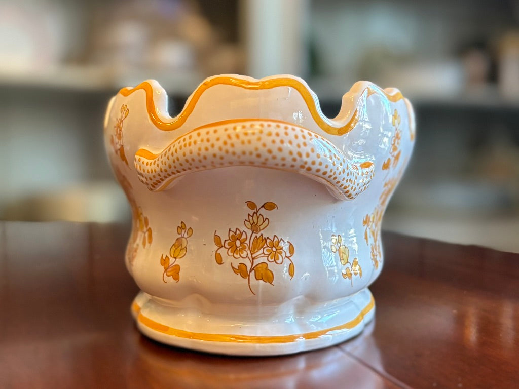 Vintage French Hand-Painted Jardinière for Tiffany & Co. | c. 1980s