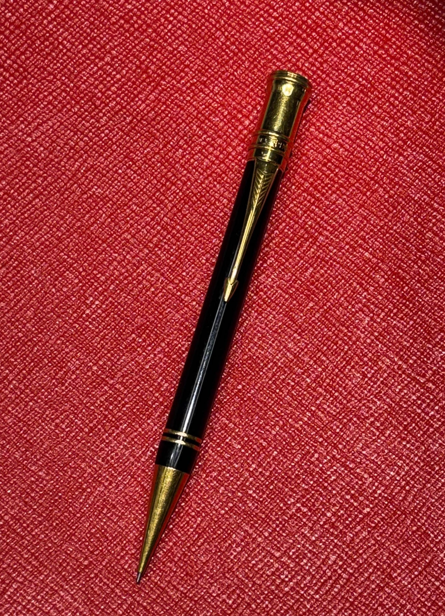 Parker Duofold Mechanical Pencil — Black/Gold, Made in UK, IE Date Code