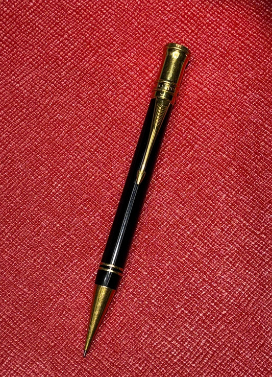 Parker Duofold Mechanical Pencil — Black/Gold, Made in UK, IE Date Code