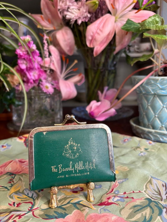 Vintage Beverly Hills Hotel Sewing Kit Purse | Mid-Century Guest Sewing Kit