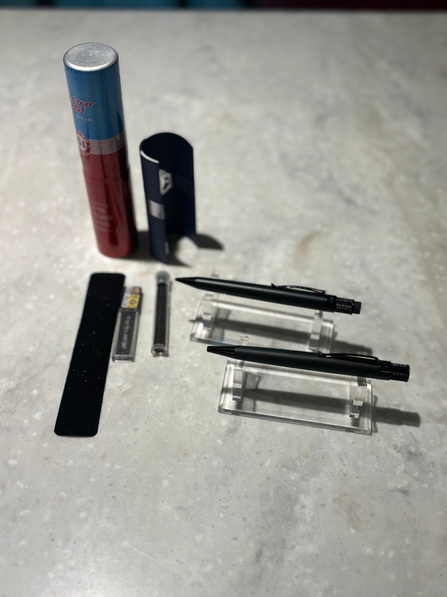 Retro 51 Tornado Stealth Gift Set | Matte Black Rollerball & Pencil | New Old Stock