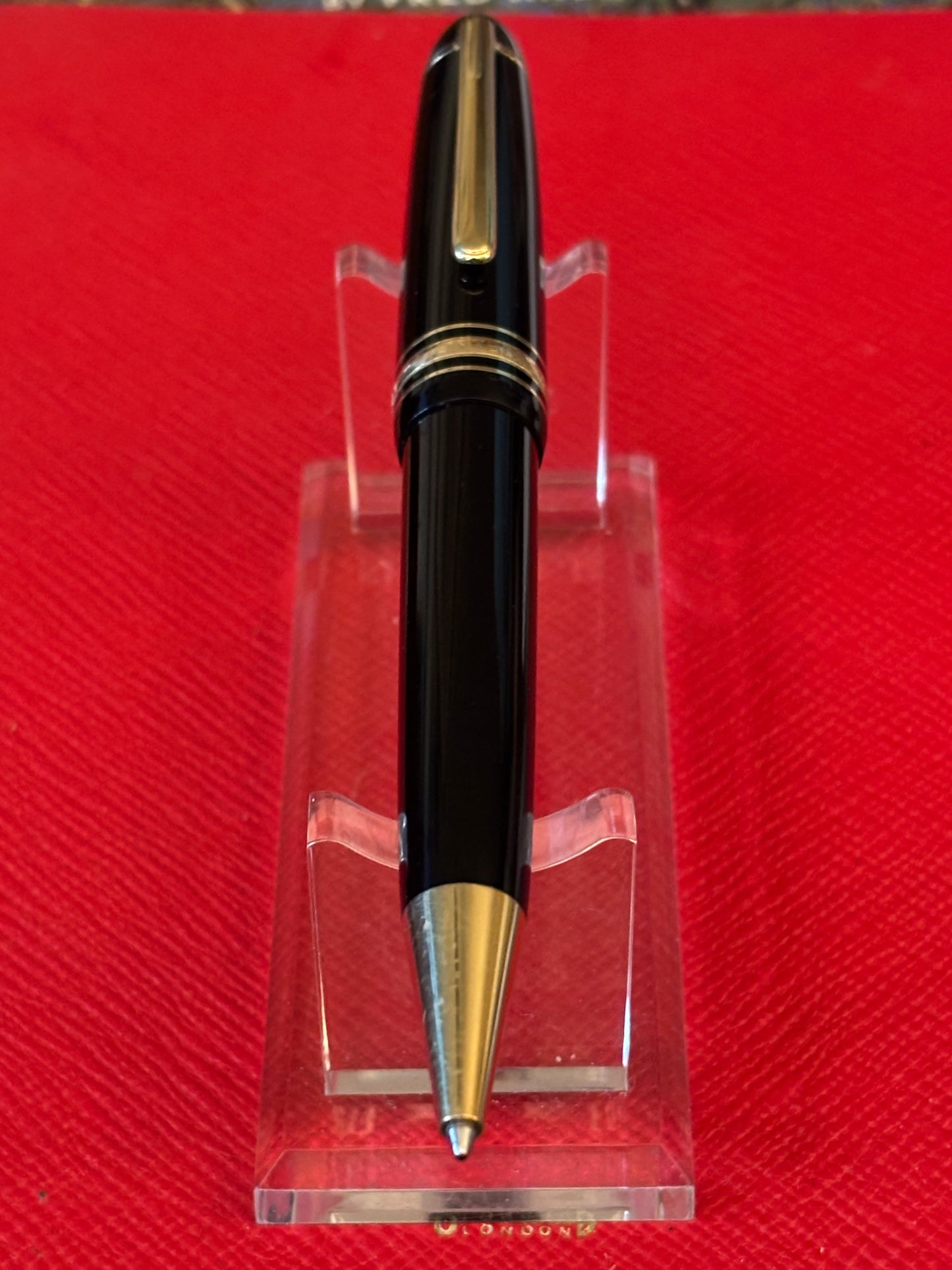 Montblanc Meisterstück No. 161 Classique Ballpoint Pen — Black Resin & Gold Trim