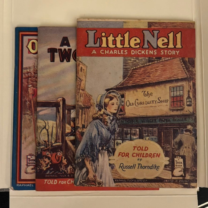 Raphael Tuck Dickens Miniature Book Set | Oliver Twist, A Tale of Two Cities & Little Nell | c. 1924