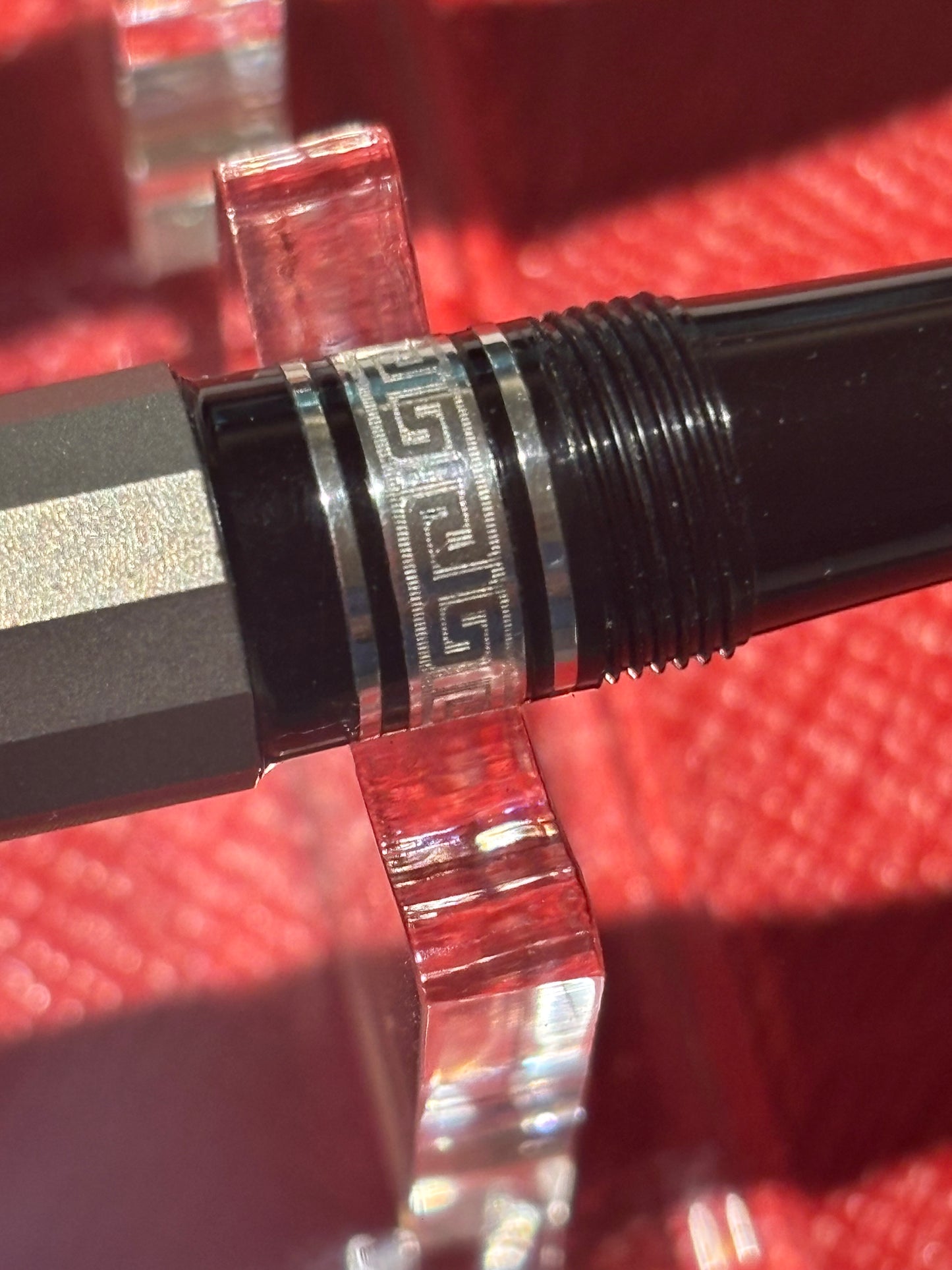 OMAS T2 Titanium Milord Fountain Pen & Rollerball Set, Fine Nib, Piston Filler, c. 1999–2000