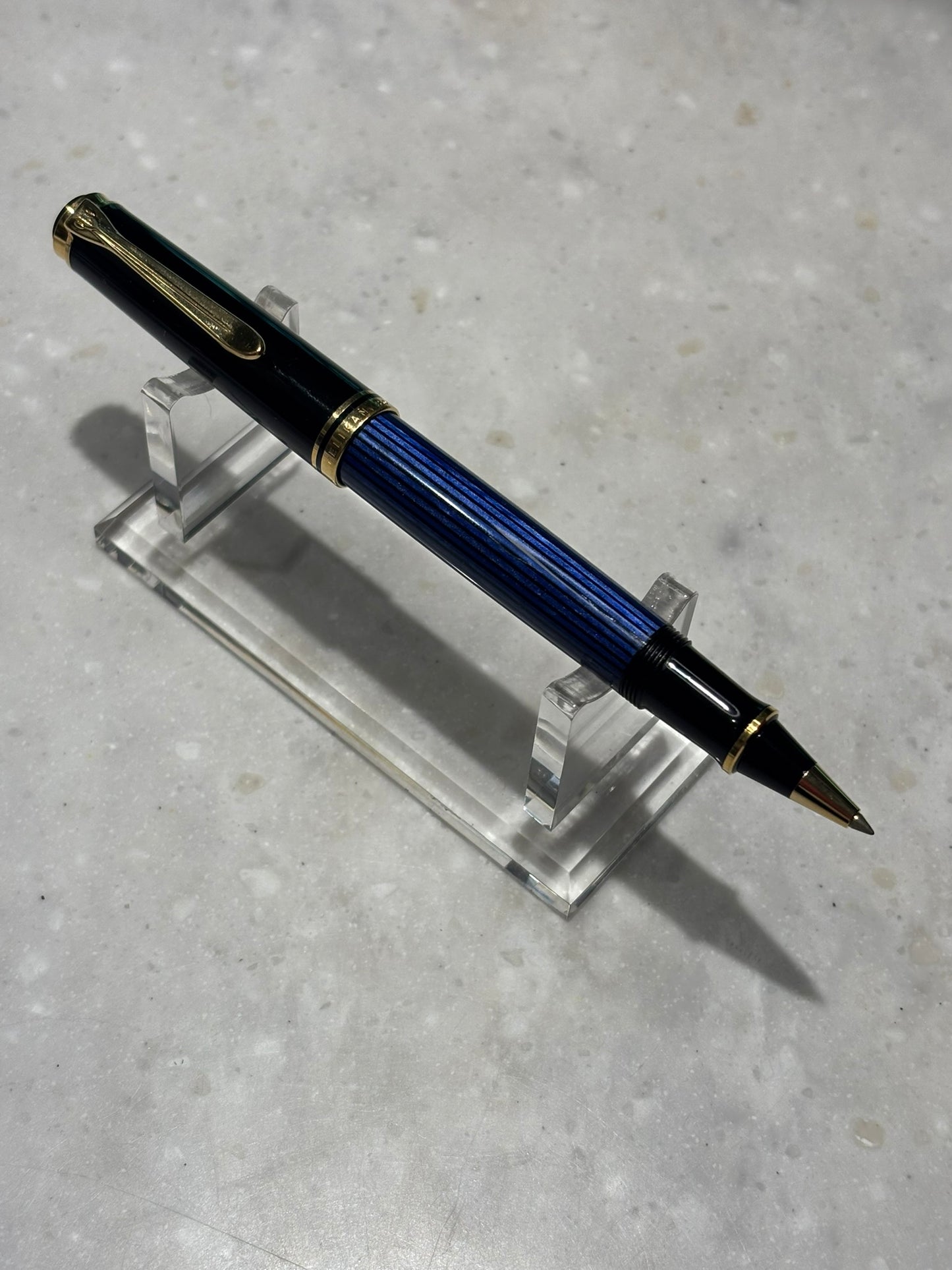 Vintage Pelikan Souverän R600 Rollerball Pen | Blue Stripe | Germany | New Blue Refill