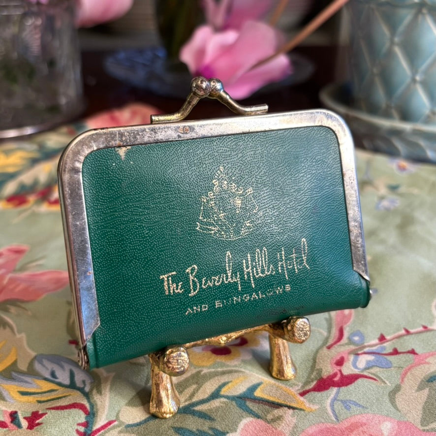Vintage Beverly Hills Hotel Sewing Kit Purse | Mid-Century Guest Sewing Kit