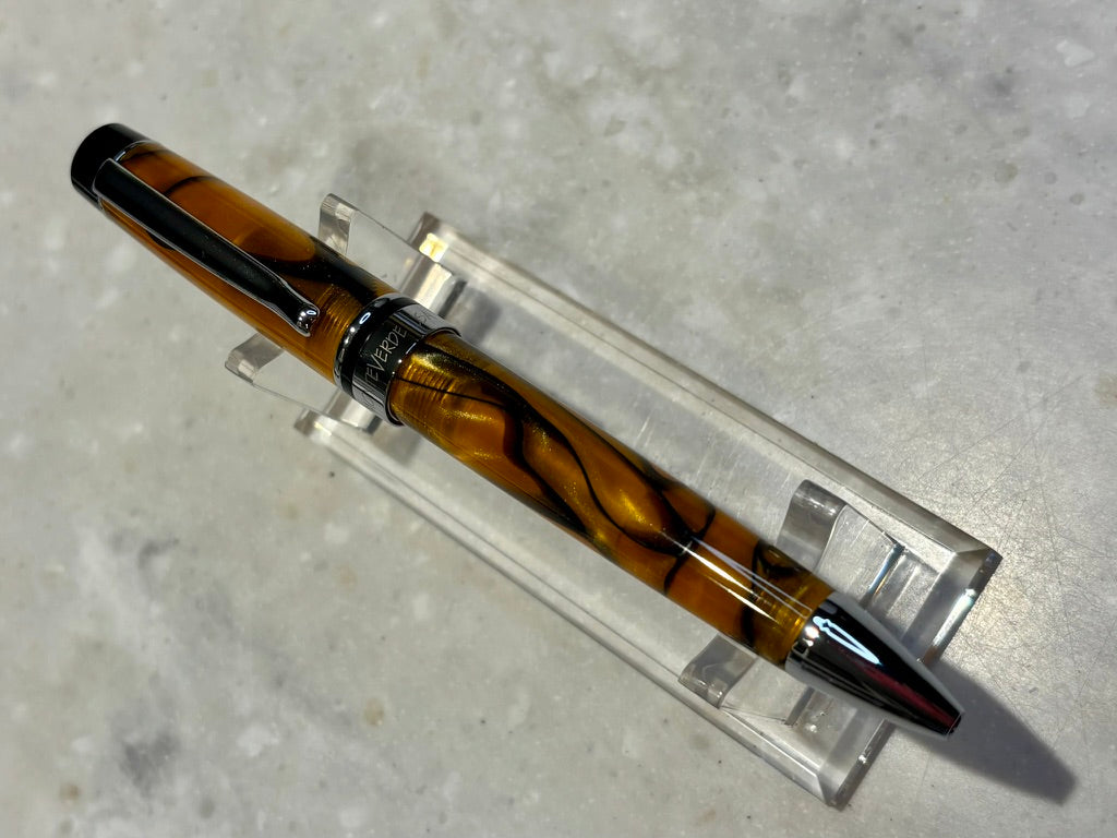 Monteverde Prima Ballpoint Pen | Tiger Eye Acrylic Resin | New Old Stock in Box