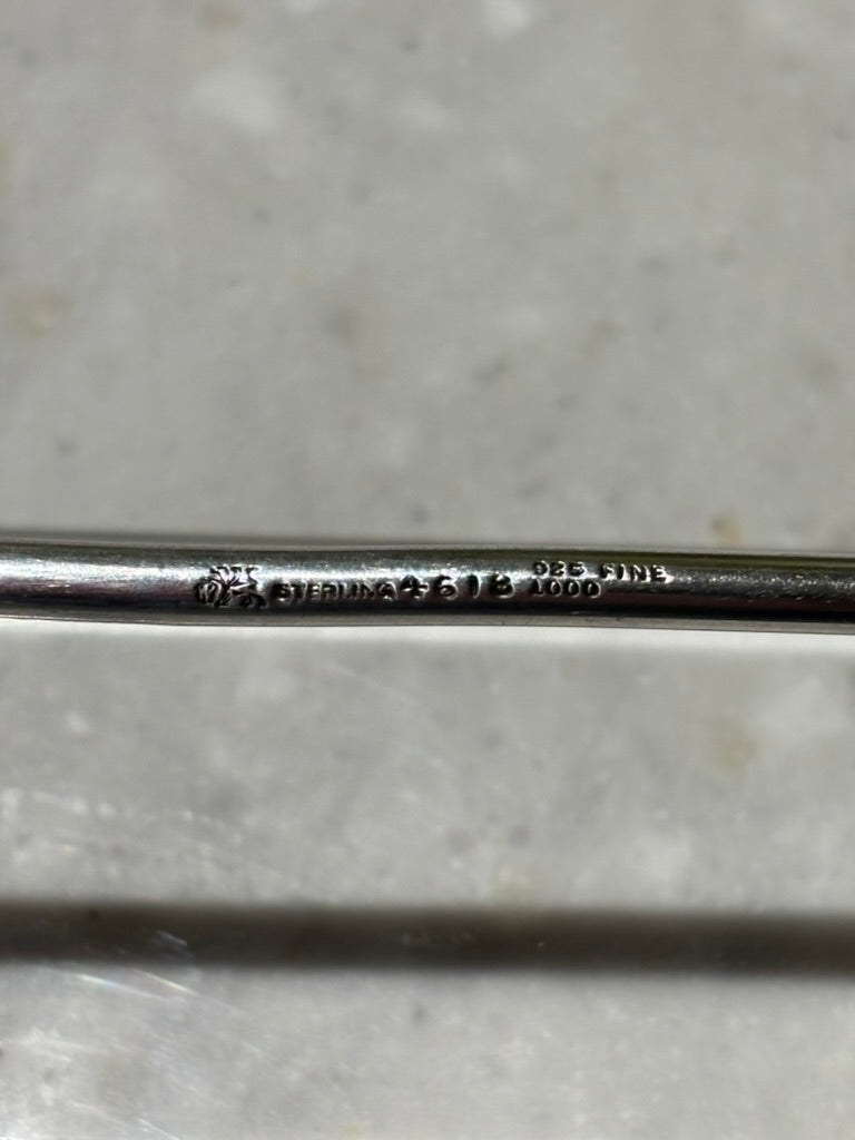 Vintage Italian Sterling Silver Long Handle Straw Spoon | 925 Italy Padova | Barware Iced Tea Spoon