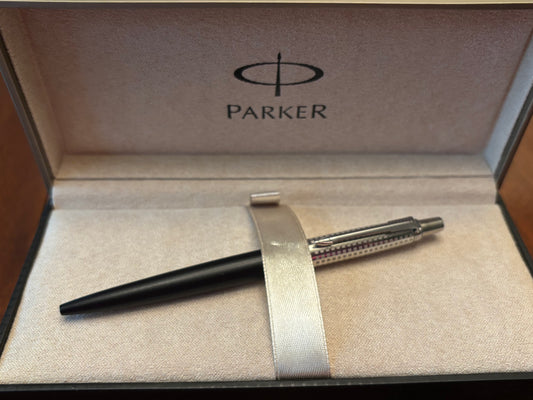 Parker Jotter Black & Stainless Steel Ballpoint Pen | New Old Stock in Box
