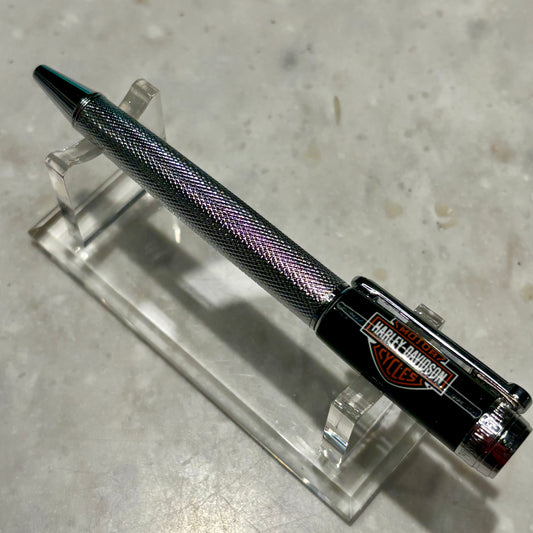 Retro 51 Harley-Davidson Twist Ballpoint Pen | Black & Chrome Knurled | New Refill