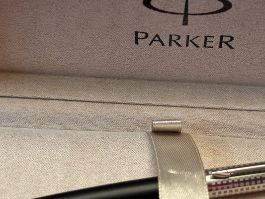 Parker Jotter Black & Stainless Steel Ballpoint Pen | New Old Stock in Box