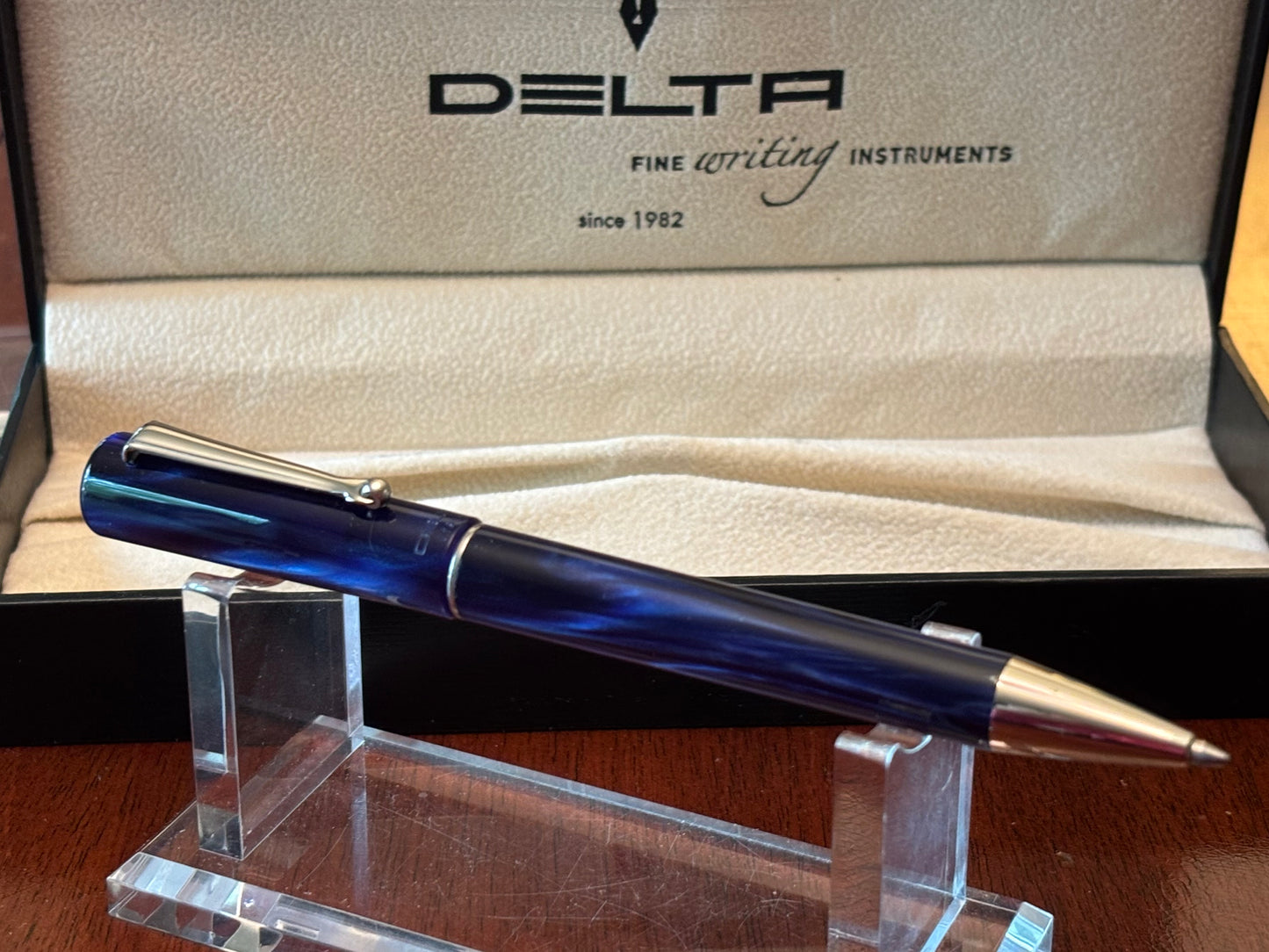 Delta Unica Blue Ballpoint Pen | Pre-2018 New Old Stock | Boxed Italian Writing Instrument