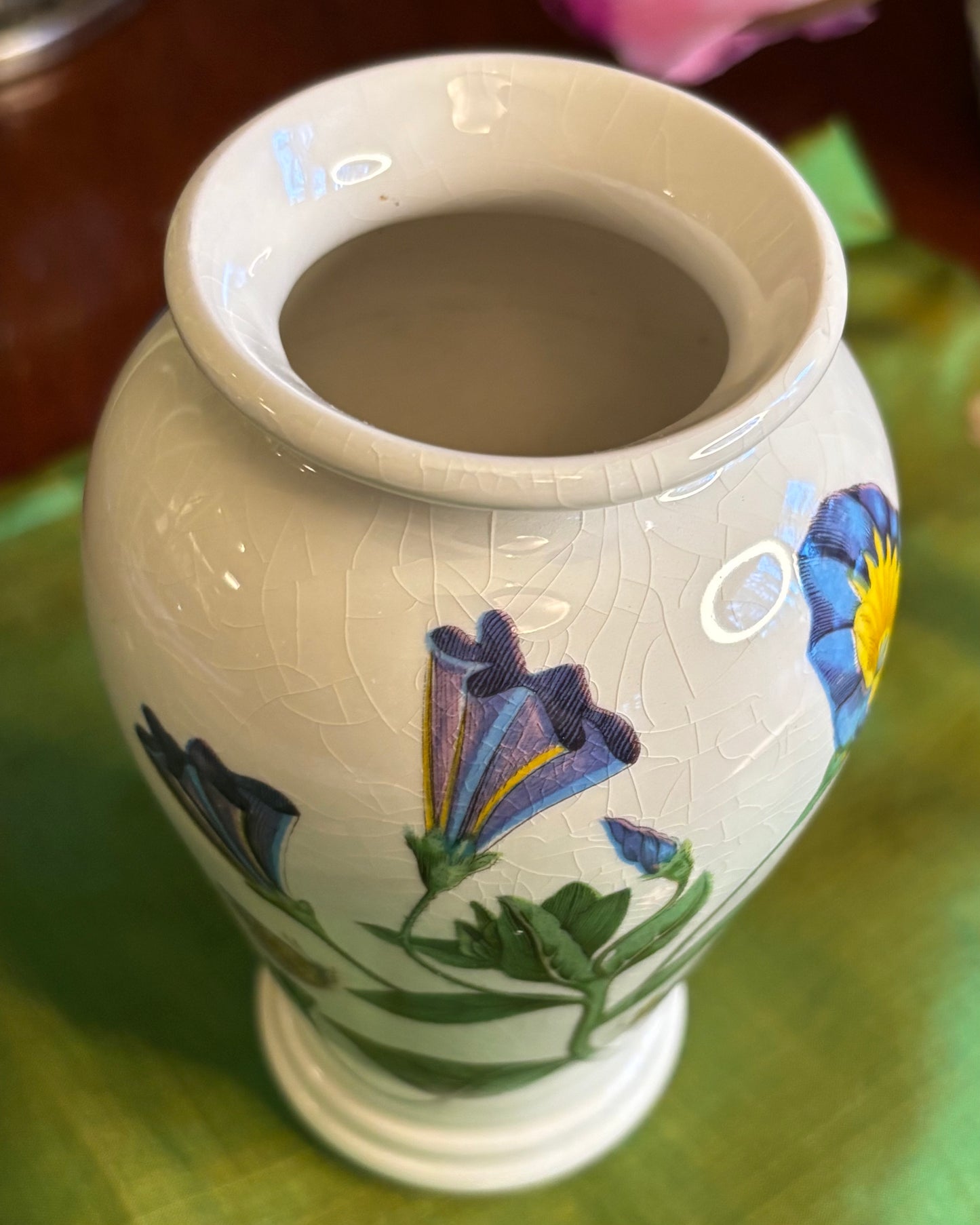 Portmeirion Botanic Garden Bud Vase | English Floral Pedestal Vase