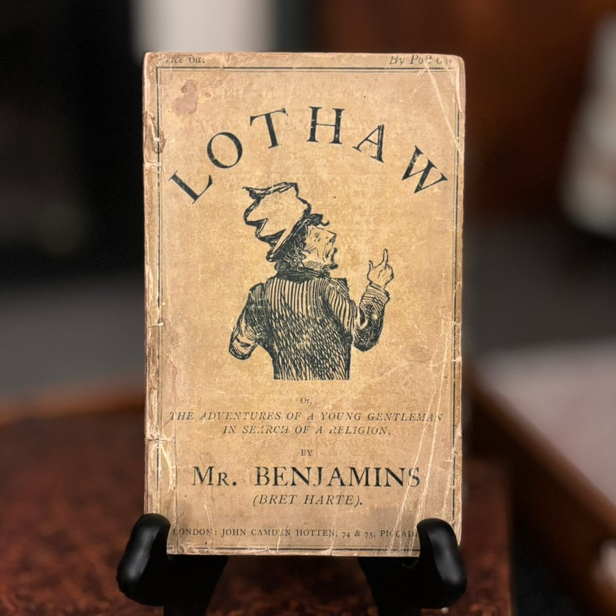 Antique 1871 Bret Harte Lothaw | John Camden Hotten London | Victorian Paperbound Satire Booklet