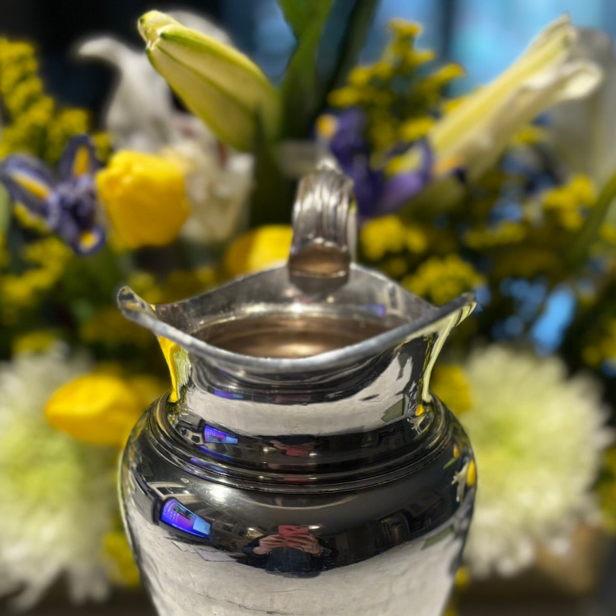 Vintage Wilcox Silverplate Pitcher | Elegant Scroll Handle Hotel Silver | Early 1900s