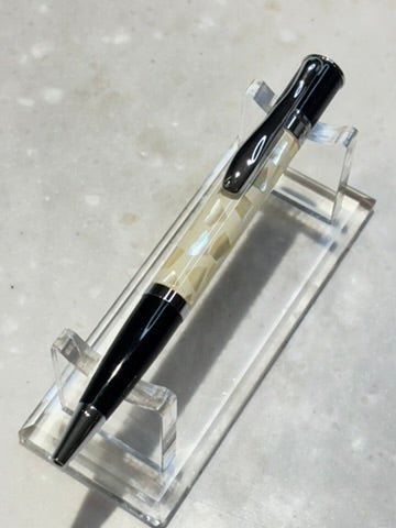 Monteverde Mini Jewelria Shell White Ballpoint Pen | New Old Stock Box Papers