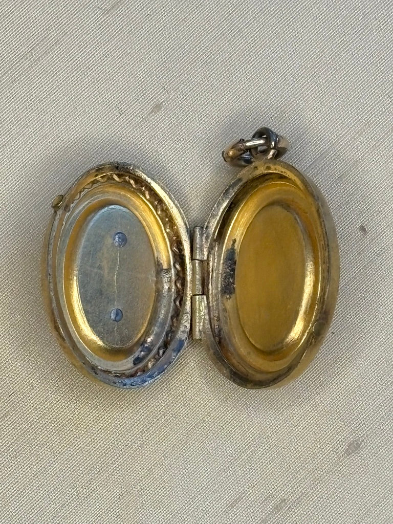Victorian 14K Gold-Filled Seed Pearl Locket | Etruscan Revival Motif, c. 1890